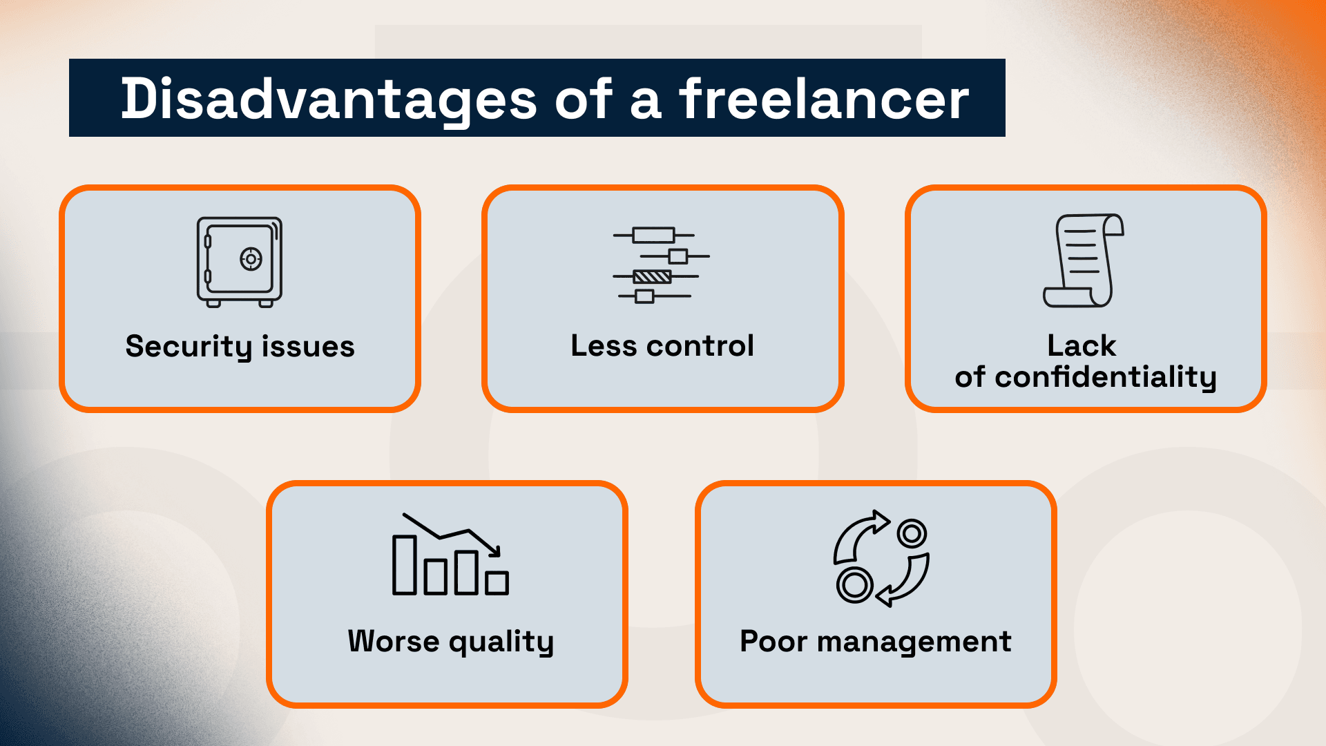 Disadvantages of a freelancer