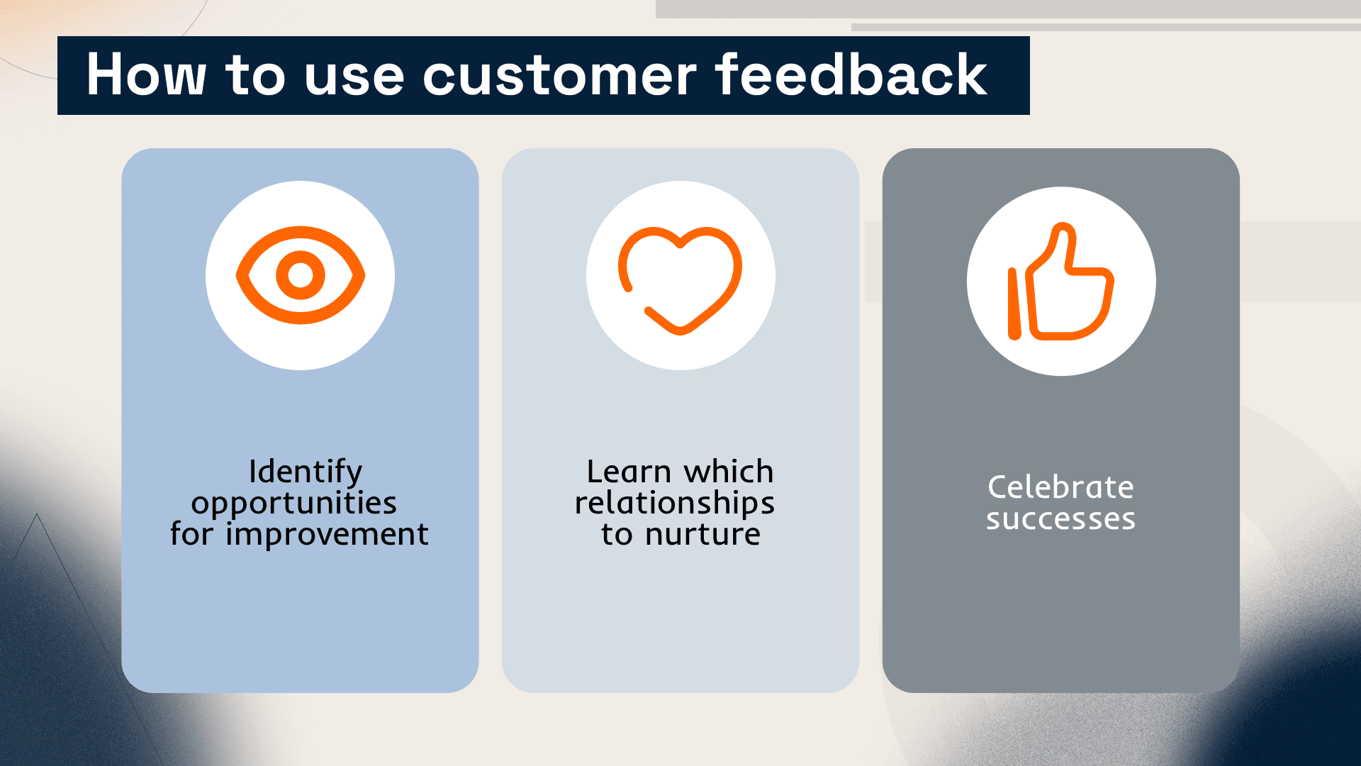 How to use customer feedback